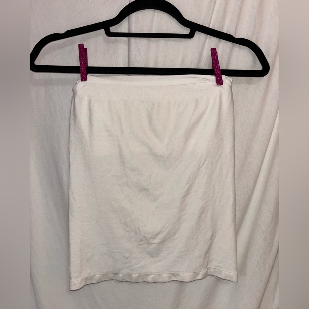 Free People White Tube Top with Shelf Bra Size M/L